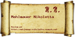 Mehlmauer Nikoletta névjegykártya